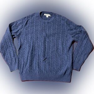 AMAZON ESSENTIALS XL DENIM COTTON CREWNECK